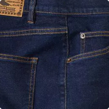 les jeans de couleur bleus brut